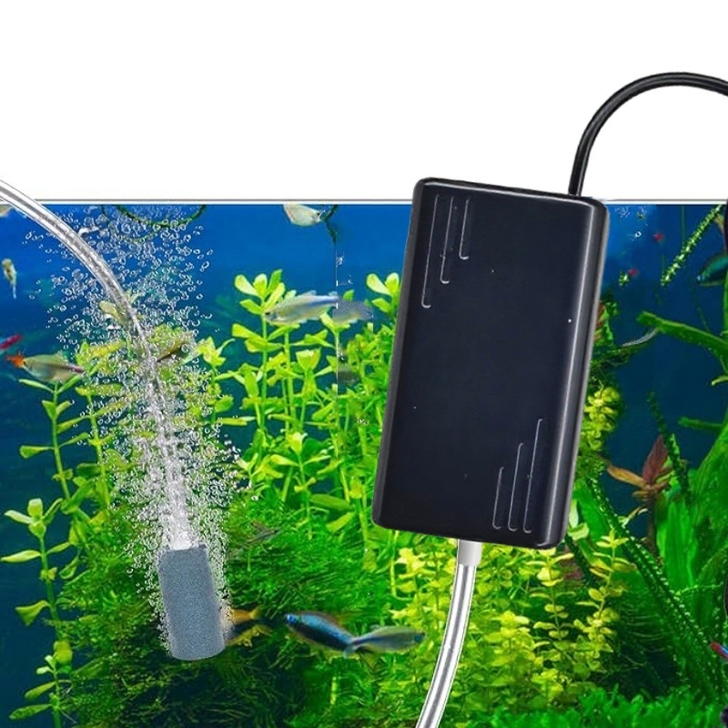 Pompă de oxigen USB portabilă pentru acvariu – extrem de silențioasă, alimentată prin USB, greutate 150 g