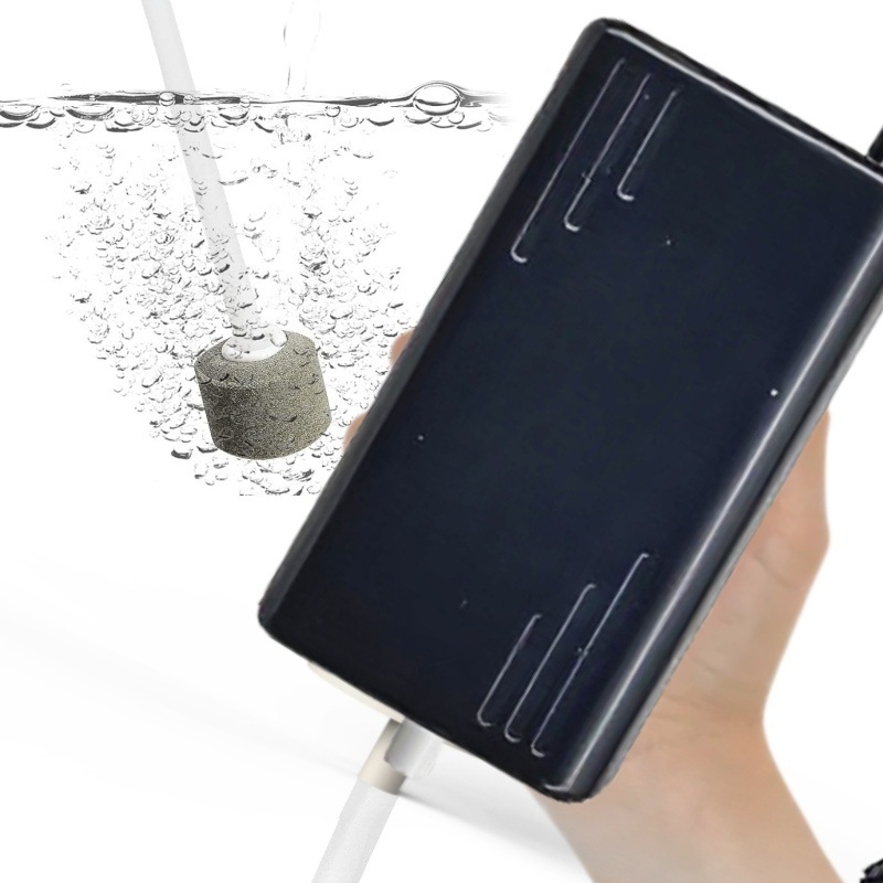 Pompă de oxigen USB portabilă pentru acvariu – extrem de silențioasă, alimentată prin USB, greutate 150 g