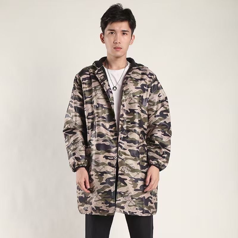 Palton de lucru pentru bărbați, căptușit cu fleece, model camuflaj, rezistent la praf, impermeabil, rezistent la frig