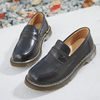 Pantofi femei Mary Jane din piele PU, slip-on — vârf rotund, talpă plată, talpă din cauciuc, căptușeală textile