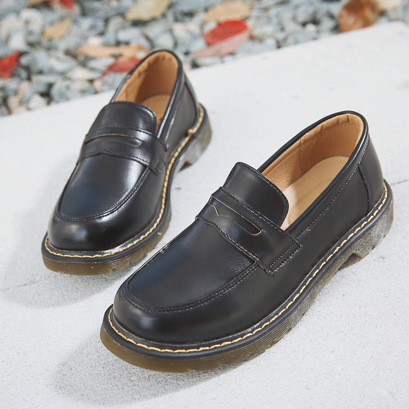 Pantofi femei Mary Jane din piele PU, slip-on — vârf rotund, talpă plată, talpă din cauciuc, căptușeală textile