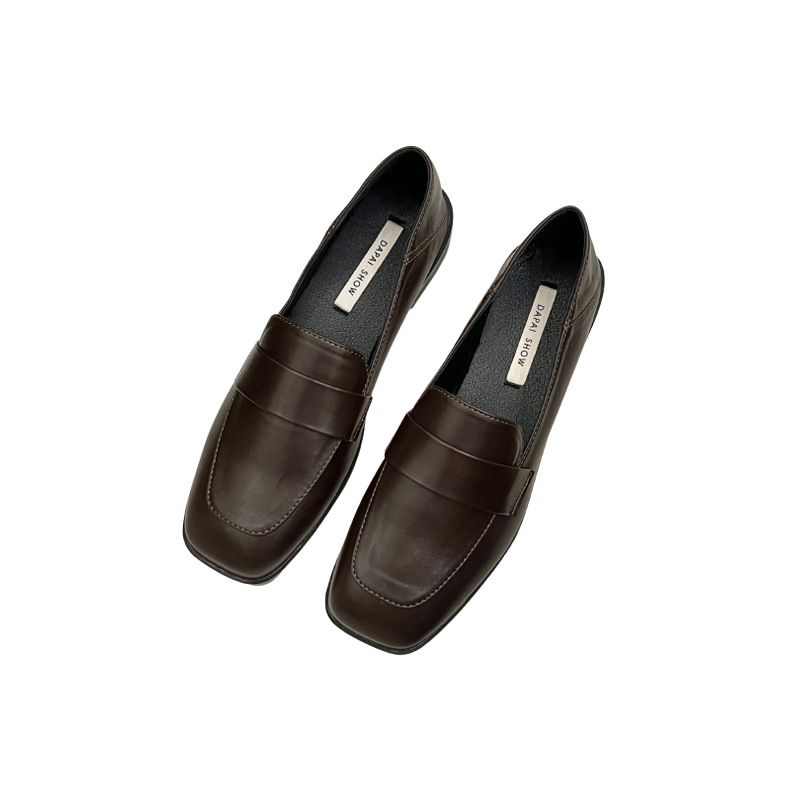 Ženske slip-on loaferice od mikrovlakana, gornji dio mikrovlakna, kvadratni vrh, niski pet 1–3 cm, ulošak Ultrafilm koža, potplat TPU