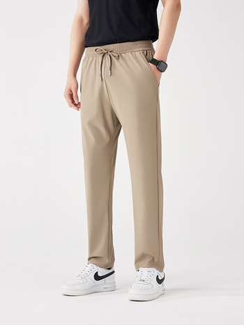 Unisex hlače za vanjske aktivnosti od ice silk, brzo se suše, lagane ljeto, s elastičnim pojasom, opušten kroj, duge