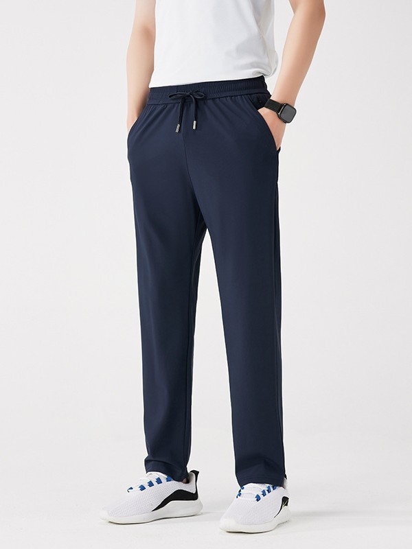 Unisex hlače za vanjske aktivnosti od ice silk, brzo se suše, lagane ljeto, s elastičnim pojasom, opušten kroj, duge