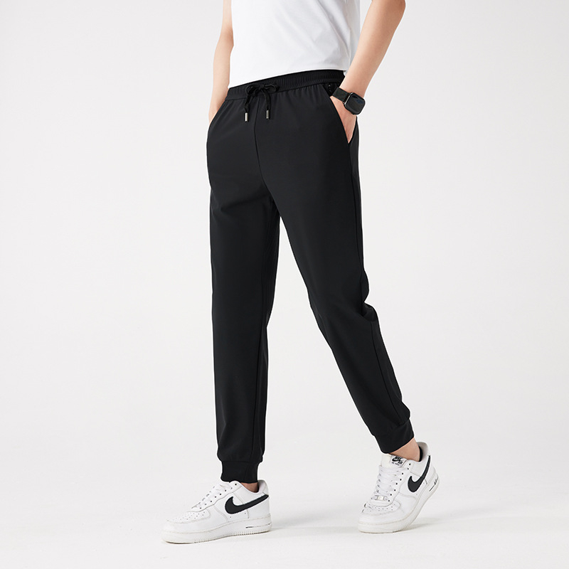 Unisex hlače za vanjske aktivnosti od ice silk, brzo se suše, lagane ljeto, s elastičnim pojasom, opušten kroj, duge