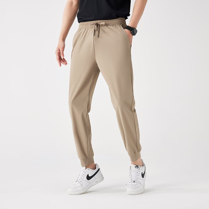 Unisex hlače za vanjske aktivnosti od ice silk, brzo se suše, lagane ljeto, s elastičnim pojasom, opušten kroj, duge