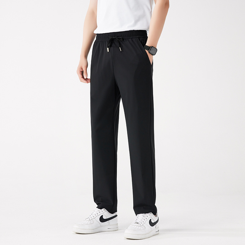 Unisex hlače za vanjske aktivnosti od ice silk, brzo se suše, lagane ljeto, s elastičnim pojasom, opušten kroj, duge