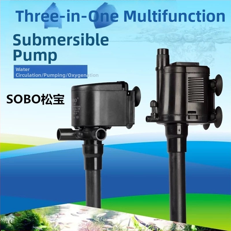 Sobo/Songbao WP1660 2660 1990 υποβρύχια αντλία για ενυδρείο με φίλτρο, 3 σε 1 οξυγονοποίηση και κυκλοφορία