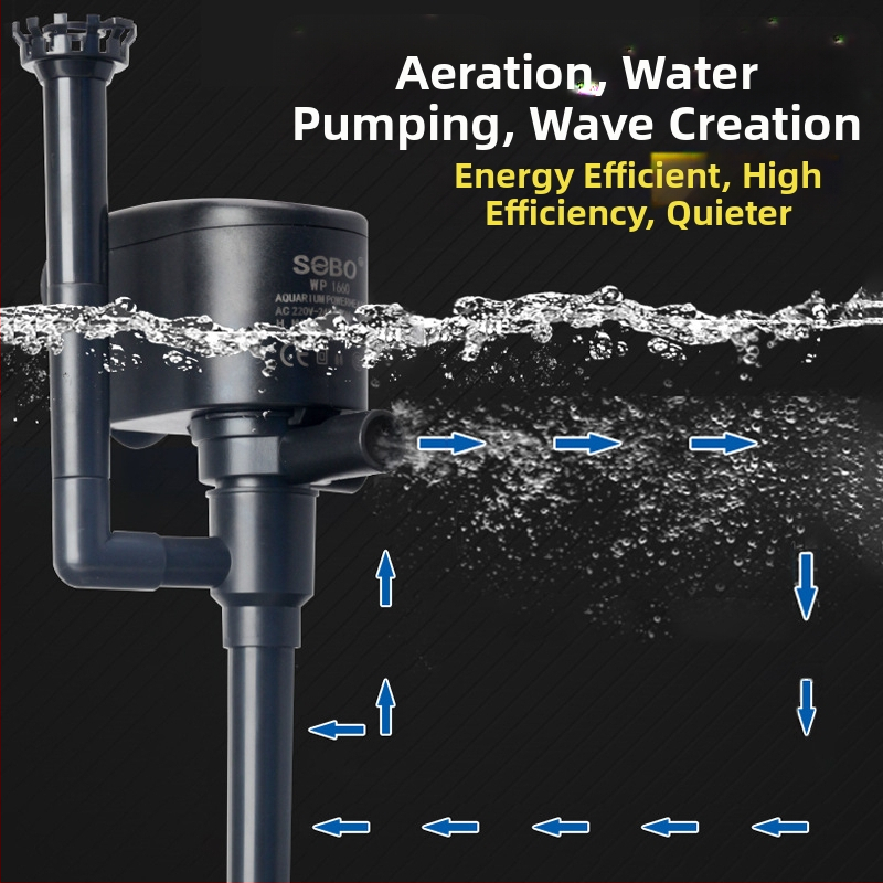 Sobo/Songbao WP1660 2660 1990 υποβρύχια αντλία για ενυδρείο με φίλτρο, 3 σε 1 οξυγονοποίηση και κυκλοφορία