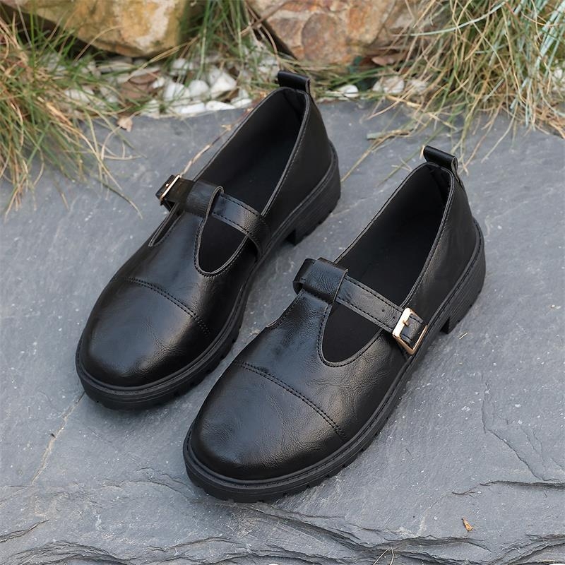 Ženske Mary Jane cipele od PU kože, zaobljeni vrh, 3-5 cm kvadratna potpetica, T-bar remen (PU gornji dio; zaobljeni vrh; 3-5 cm kvadratna potpetica; T-bar remen)