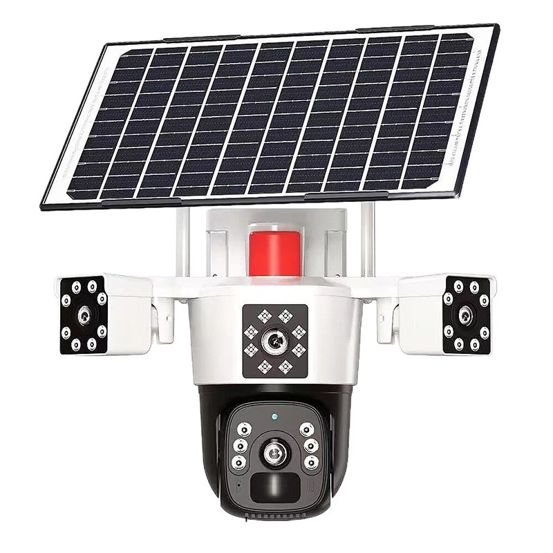 Napelemes kültéri kamera, 5V tápegység, -20°C–55°C üzemi hőmérséklet-tartomány, riasztás támogatott, beltéri és kültéri használatra egyaránt