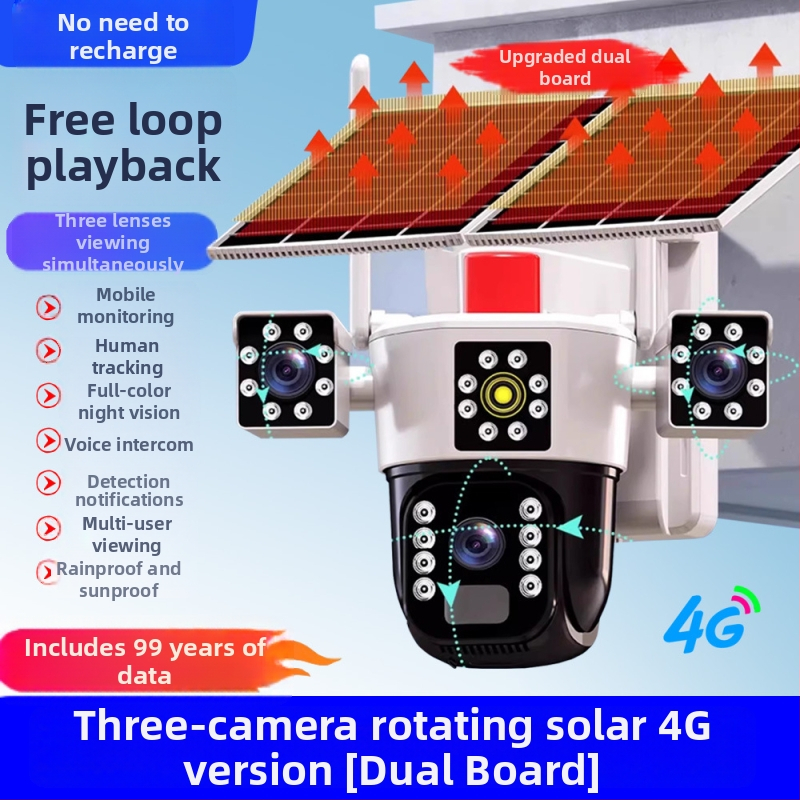 Napelemes kültéri kamera, 5V tápegység, -20°C–55°C üzemi hőmérséklet-tartomány, riasztás támogatott, beltéri és kültéri használatra egyaránt