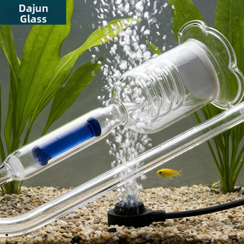 Аквариумният спирален фин филтър от стъкло за аквариум, марка Dajun, модел 25, тегло 100 g, материал: стъкло от висок боросиликат