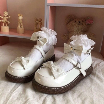 Ženske Mary Jane cipele, zaobljeni nos, PU gornji dio, srednje visoke, debeli gumeni đon, petu iznad 8 cm