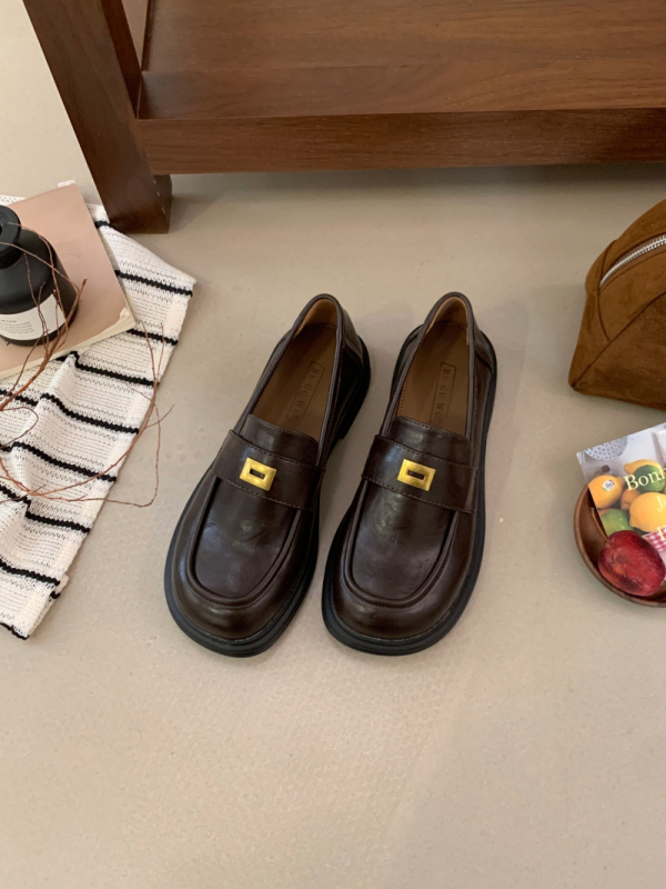 Loafersice, britanskog stila, Slip-On, okrugli prst, Gornji materijal: Super Fiber