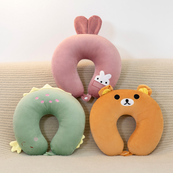 У-образна пътна възглавница за шия, пълнеж от PP памук, лека под 0,5 кг, модерен стил на простота, подходяща за деца и възрастни