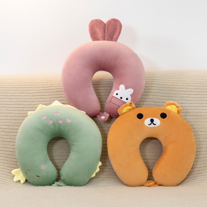 У-образна пътна възглавница за шия, пълнеж от PP памук, лека под 0,5 кг, модерен стил на простота, подходяща за деца и възрастни