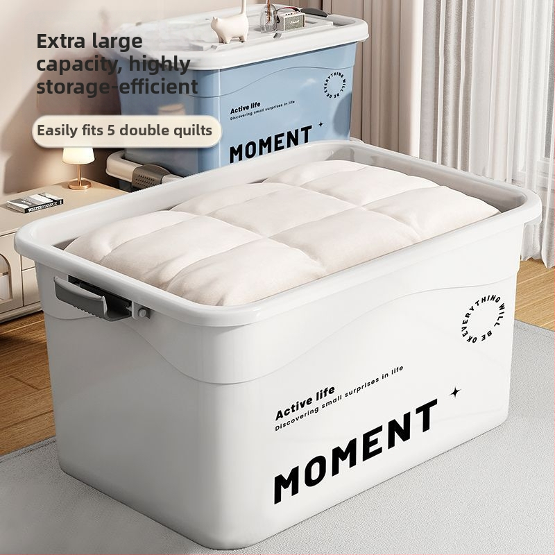 Πλαστικό κουτί αποθήκευσης ρούχων για οικιακή χρήση, με μεγάλη χωρητικότητα, οργάνωση ρούχων και παιχνιδιών, αδιάβροχο PP, χωρίς καπάκι, φορητό, συμβατό με τον χώρο αποσκευών αυτοκινήτου