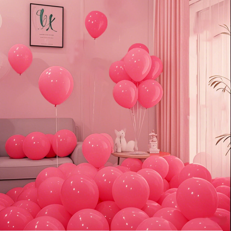 Macaron latex baloni set – dekorativni, okruglog oblika, moguć tisak logotipa, 100 komada u pakiranju