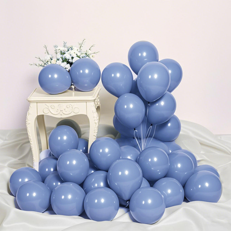 Macaron latex baloni set – dekorativni, okruglog oblika, moguć tisak logotipa, 100 komada u pakiranju
