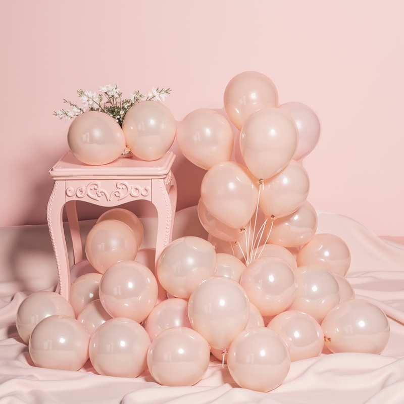 Macaron latex baloni set – dekorativni, okruglog oblika, moguć tisak logotipa, 100 komada u pakiranju