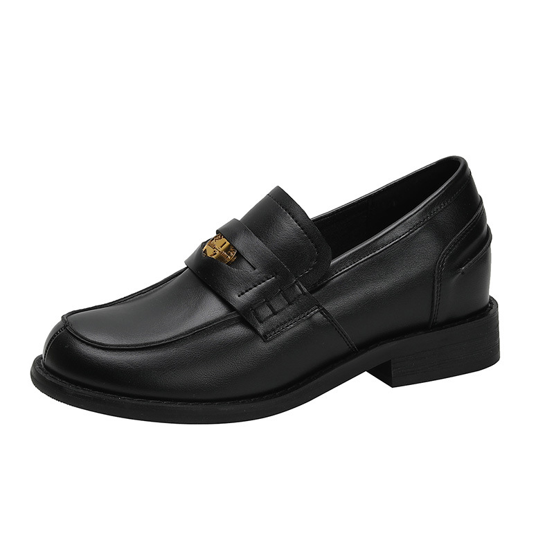 JK kožne cipele s debelim potplatom, japanski stil, skriveno podizanje visine 5 cm, okrugli vrh prsta
