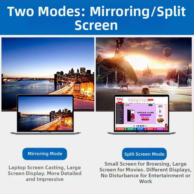 Type-C ženski HDMI/DP adapter – 8K rezolucija, 1 m kabel, TY20HD12