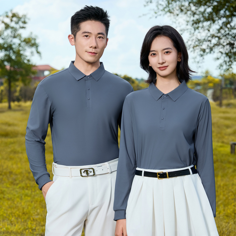 Unisex golf majica s dugim rukavima – brzo sušenje, odvlačenje vlage, lagana i prozračna tkanina, jednobojna