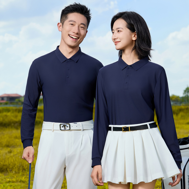 Unisex golf majica s dugim rukavima – brzo sušenje, odvlačenje vlage, lagana i prozračna tkanina, jednobojna