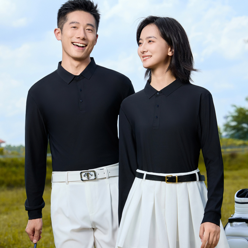 Unisex golf majica s dugim rukavima – brzo sušenje, odvlačenje vlage, lagana i prozračna tkanina, jednobojna