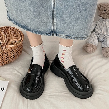 Ženske Mary Jane Slip-On cipele, okrugli vrh, niski potpetica 1-3 cm, gumena potplata, uložak PU, gornji dio: Super Fiber