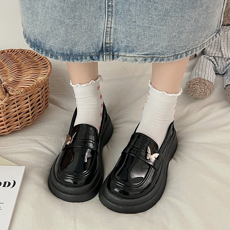 Ženske Mary Jane Slip-On cipele, okrugli vrh, niski potpetica 1-3 cm, gumena potplata, uložak PU, gornji dio: Super Fiber