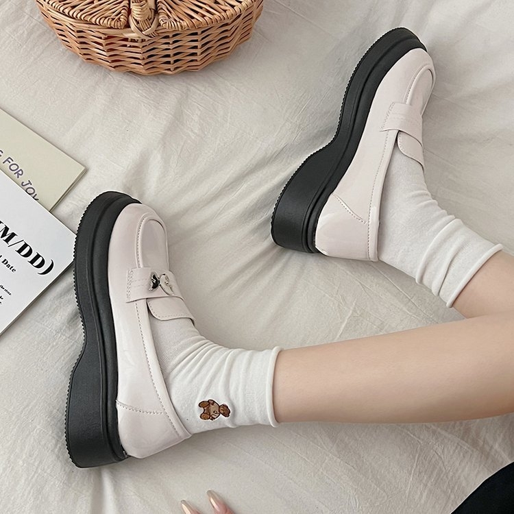 Ženske Mary Jane Slip-On cipele, okrugli vrh, niski potpetica 1-3 cm, gumena potplata, uložak PU, gornji dio: Super Fiber