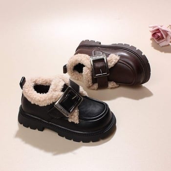 Téli cipők babáknak és totyogóknak - mikroszálas bőrfelsőrész, Velcro-zár, gumitalp, középmagas