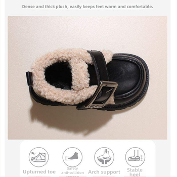 Téli cipők babáknak és totyogóknak - mikroszálas bőrfelsőrész, Velcro-zár, gumitalp, középmagas