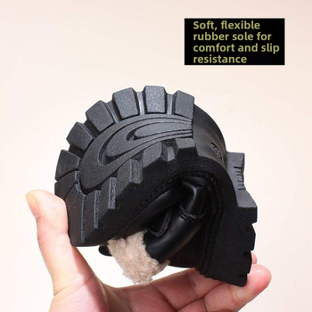 Téli cipők babáknak és totyogóknak - mikroszálas bőrfelsőrész, Velcro-zár, gumitalp, középmagas