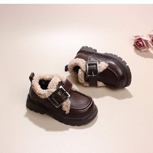 Téli cipők babáknak és totyogóknak - mikroszálas bőrfelsőrész, Velcro-zár, gumitalp, középmagas