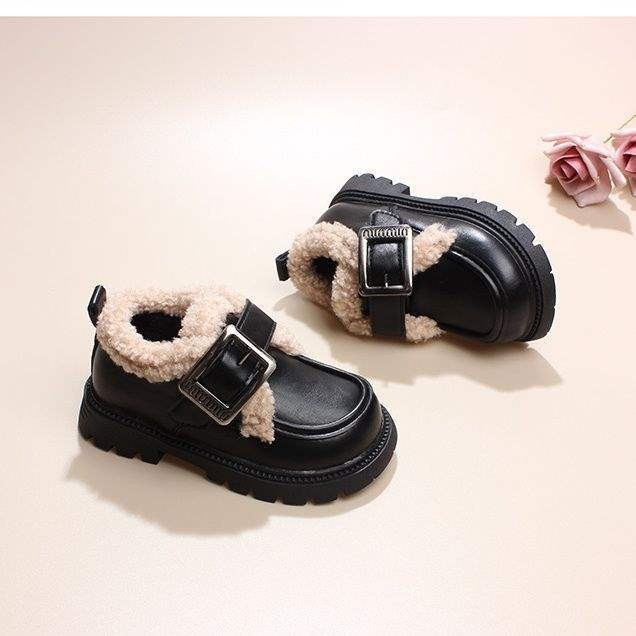 Téli cipők babáknak és totyogóknak - mikroszálas bőrfelsőrész, Velcro-zár, gumitalp, középmagas