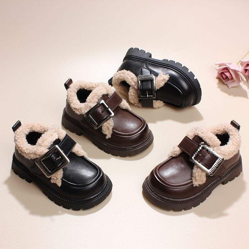 Téli cipők babáknak és totyogóknak - mikroszálas bőrfelsőrész, Velcro-zár, gumitalp, középmagas