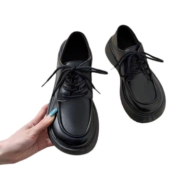 Ženske Mary Jane cipele u korejskom stilu sa uzorkom zmije, okrugli vrh, platforma 3-5 cm, Velcro kopča