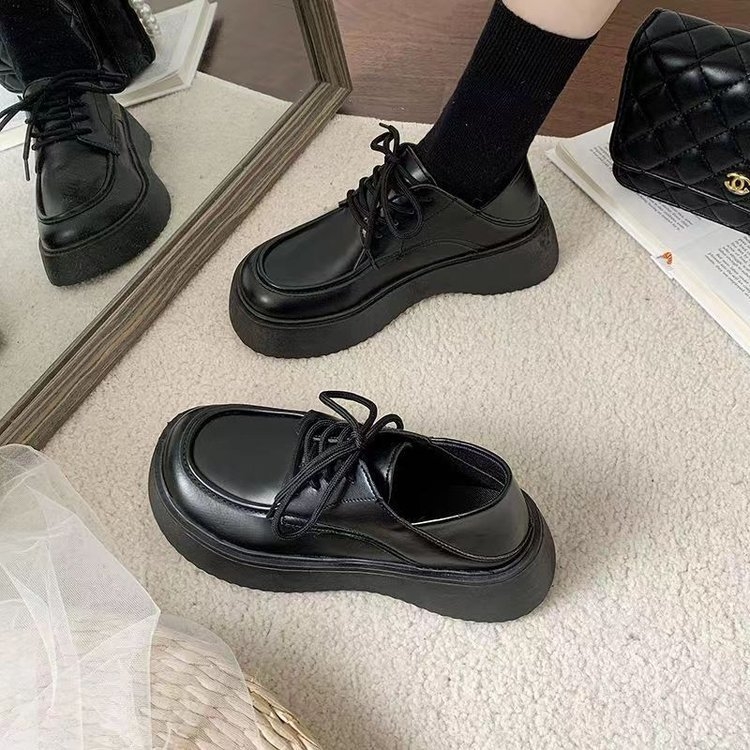 Ženske Mary Jane cipele u korejskom stilu sa uzorkom zmije, okrugli vrh, platforma 3-5 cm, Velcro kopča