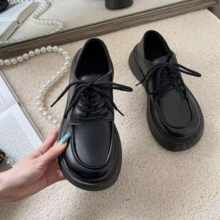 Ženske Mary Jane cipele u korejskom stilu sa uzorkom zmije, okrugli vrh, platforma 3-5 cm, Velcro kopča