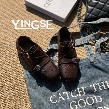 Női bőr slip-on loaferek, vintage brit stílusú, középmagasságú szár, kitten heel, csíkos mintázat, gumírozott talp