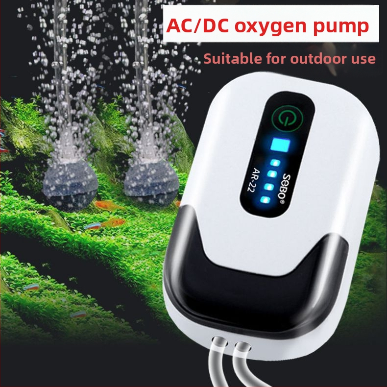 Αντλία οξυγόνου για ψάρια Songbao, επαναφορτιζόμενη μπαταρία λιθίου, USB φορητή, συμπαγής, διπλής χρήσης, πολύ ήσυχη