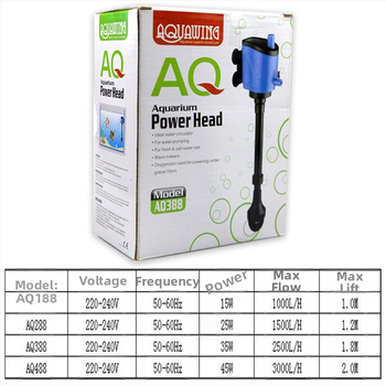 AQ Υποβρύχια Αντλία 3-σε-1 για Ενυδρείο με Φιλτράρισμα και Οξυγόνωση