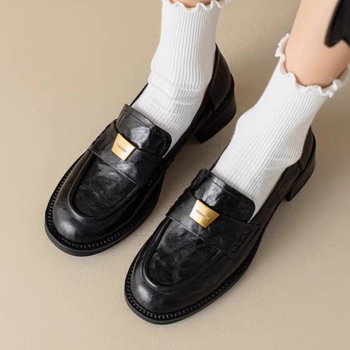 Ženske Mary Jane cipele, slip-on, okrugli vrh, debeli pet 3-5 cm, gornji dio od Super Fiber, kopčanje s kopčom