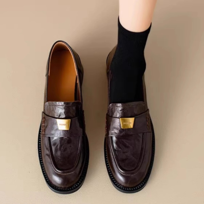 Ženske Mary Jane cipele, slip-on, okrugli vrh, debeli pet 3-5 cm, gornji dio od Super Fiber, kopčanje s kopčom