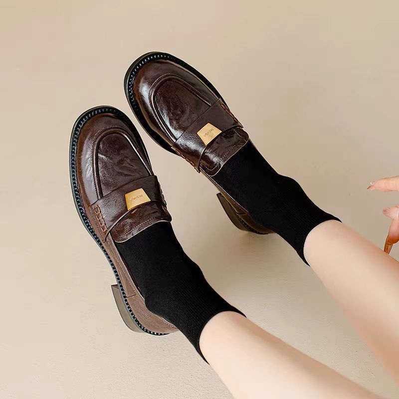 Ženske Mary Jane cipele, slip-on, okrugli vrh, debeli pet 3-5 cm, gornji dio od Super Fiber, kopčanje s kopčom