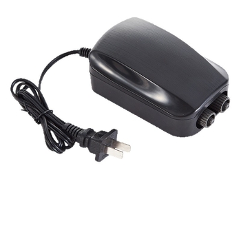 Αντλία οξυγόνου για ενυδρείο με ρυθμιζόμενη διπλή έξοδο, 2,5 W, ήσυχος οικιακός οξυγονωτής