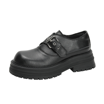 Ženske loafers od Super fiber; zaobljeni prst; peta 3–5 cm; Kick zatvaranje; retro stil